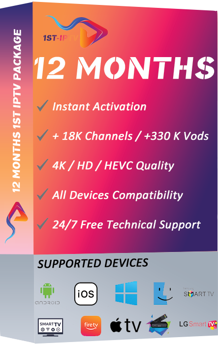 12 Months IPTV Subscription